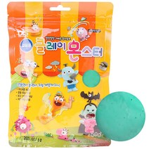 클레이 몬스터 50g 청녹색 아트 점토 컬러 고무 찰흙, 단품