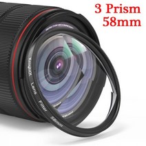 KnightX-프리즘 필터 CPL ND UV 디지털 렌즈 특수 효과 사진 액세서리 캐논 휴대폰 렌즈 58MM, 58mm 3 Prism