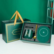 usb 충전식 머그컵 핫 플레이트 음료 히팅 워머 커피 차 컵인덕션 온도 조절기 55도, 초록