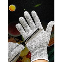 정육점 손베임방지 철장갑 손베임, 안전 장갑 L