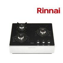 린나이 3구 블랙펄코팅 가스쿡탑 가스레인지 RBR-P3500 프리스탠드식, 높은스탠드(화이트), LPG프로판가스, RBR-P3501D(건전지식)