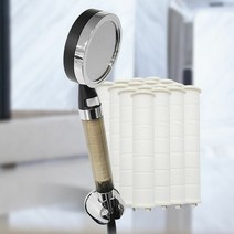 셀럽하우스 블랙 수압조절 필터 정수 샤워헤드+필터16개 HLBATH