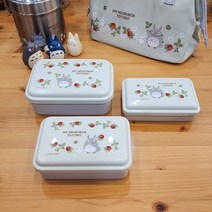 지브리 캐릭터 토토로 유치원 소풍 김밥 샐러드 간식 점심 도시락 보관용기 도시락 통 3p(나무딸기)