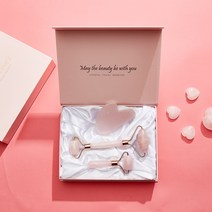 이네즈 로즈쿼츠 하트 괄사 페이스롤러 미니롤러 3종 세트 (쇼핑백증정), 3종세트(하트괄사,페이스롤러,미니롤러), 1세트