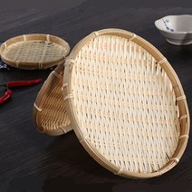 대나무 소쿠리 광주리 부침개 싸리 원형 튀김 전 야채 명절 농사 건조 생선 그릇 세트