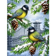 보석 십자수 다이아몬드 페인팅 새 모조 사진 자수 판매 동물 모자이크 공예 키트, 9925+Full Square 45X60cm