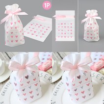 하트무늬 선물용 포장봉투 1P 과자포장지 할로윈포장지 친환경포장재 과일포장지 할로윈포장비닐 친환경포장지