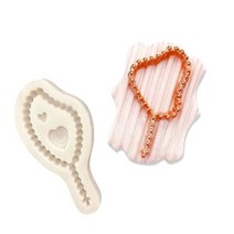 모양틀 입체 두꺼운 월병 하트 크로스 비즈 체인 실리콘 몰드 sugarcraft 케이크 몰드 초콜릿 퐁당 클레이 몰드 케이크 도구 주방 빵집 몰드 가정용 베이킹, 없음