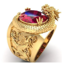 미짱 남자크롬반지 무드 남성 골드 패기 용 모양 제조업자 공급