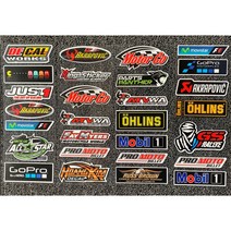 발통마켓 오토바이 방수 데칼 반사 스티커 4종 탑박스 헬멧 리플렉터, 3번브랜드4종(MOTOR)