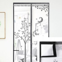 사슴 문 모기장 100X210CM 그레이 현관방충문 방충문 방충망문