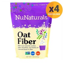 NuNaturals Oat Fiber 오트 파이버 454g, 4개