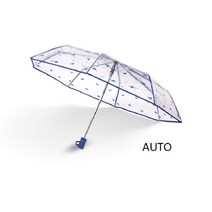 초경량 양산 양우산 우양산 암막Flamingo Automatic Transparent Umbrella Three-folding Women windproof