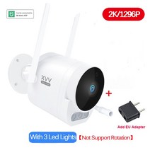 홈캠 1 1296 회전 에 대한 방수 보안 감시 감지, 04 With LED Light EU