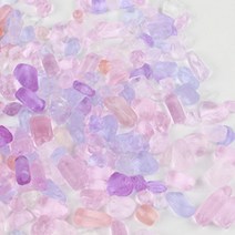 250g 미니 컬러 조약돌 어항꾸미기 핑크 유리자갈 유리돌멩이 투명돌멩이 투명자갈, 믹스퍼플돌
