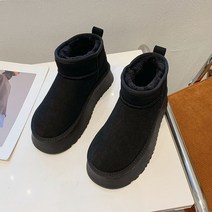 Z3JC 키높이 통굽 퍼부츠 여송편 부츠 위에 겨울 털 일체형 보온 숏부츠