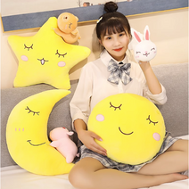 애착인형 달 토끼별 소품 베개 40cm 선물쿠션, 달-흰토끼