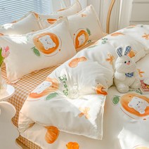 어스 원더 랜드 능직 연마 날염 침대 시트 세트 --침대 시트+이불 커버+베개 커버