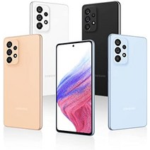 Samsung Galaxy A53 5G 스마트폰 듀얼 SIM Android 휴대전화 6GB RAM 128GB 저장용량 어썸 블랙 + 30개월 보증-32889, 푸른, 256GB, 하나의