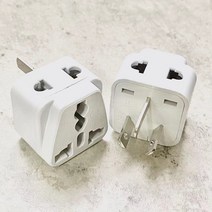 여행용 콘센트멀티탭 호주 뉴질랜드 중국 전원 플러그 어댑터 AU 여행 2 in 1 미국 접지 콘센트 범용 소켓, 01 white