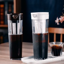 휴대용 가정용 콜드블루 필터 커피 포트 커피메이커, 화이트