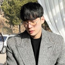 바나나마켓 블루라이트 차단 기능성 남성 하금테 반뿔테 안경 3color