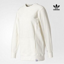 B2_NC픽스_스포츠편집샵_아디다스 우먼스 엑스바이오 하프 무지 맨투맨 특가60%할인! 화이트!(BK2304)