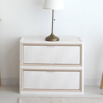 seum 소형수납장 침대서랍장 아이방서랍장 낮은서랍장 아기옷서랍장, 플레어화이트