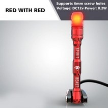 혼다 골드윙 안테나 오토바이 깃대 Led 라이트 테일 보조 램프 야마하 스타 벤처 가와사키 벌컨 스즈키 KTM BMW, RED WITH RED