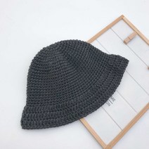 레드콤마 벙거지모자뜨기 DIY패키지+코바늘8호+돗바늘+동영상 뜨개질 DIY 패키지, 단색진회색, 1개
