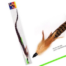 ALICEPET 스윙캣 고양이 장난감 꿩깃털 사냥놀이 2개 뚱냥이깃털 냥생낚시대깃털