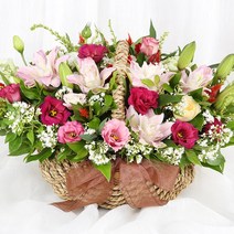 99플라워 (당일수령) 활짝핀 내마음 [ST-A1978] 감사 꽃바구니 부모님 환갑 칠순 결혼기념일 생화 전국 꽃배달서비스 당일배송 생일 생신