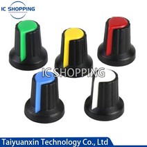 20pcs wh148 전위차계 손잡이 캡 (구리 코어) 15x17mm 6mm 샤프트 구멍 ag2 옐로우 오렌지 블루 화이트 레드 5 색, 하얀