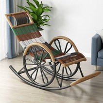 흔들의자 등나무 의자 어른 낮잠 누운 의자 거실 게으른 의자 노인 흔들의자 발코니 레저 의자, 스타일25