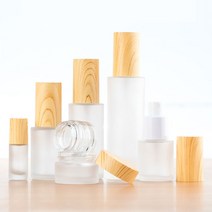 원목무늬 스프레이 크림 유리 화장품 소분 공병 모음, 펌핑_투명용기(80ml), 1개