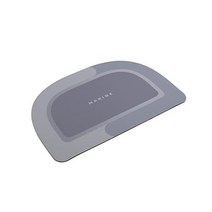 발 매트 러그 Desirable 4층 구조 규조토 목욕 항균 방취 방곰팡이 환세척 가능, 라이트 블루, 반원 60×40㎝