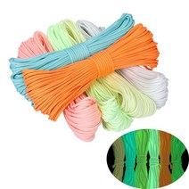 패러글라이딩장비 패러글라이딩자격증 행글라이딩 4mm luminous paracord 9 core 550 야외 형광 나일론 텐트 코드 글로우 코드 끈 캠핑 서바이벌, 라이트 핑크, 30m