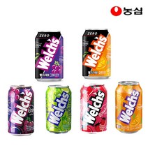 웰치스제로 웰치제로 355ml 24개 캔 포도 딸기 청포도 오렌지, 02.웰치딸기캔(일반)