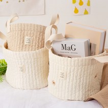 신생아 아기 기저귀 가방 바구니 장난감 보관함 정리함 정리대, 베이지_BASB-BG, 바인딩형, XS, 1개