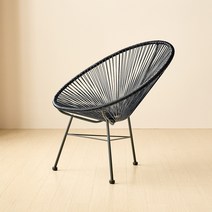 가구로드 뉴코드 야외 라탄 야외용 아카풀코 해변 카페 인테리어 테라스 의자, 블랙