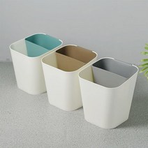모던하고 심플한 투톤 분리수거 휴지통 6L, 상세설명 참조, 그레이