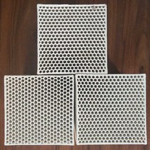RTORCO 세라믹허니컴 축열재 도자기 근청석 벌집, 50x50x50 조리개 1.5mm