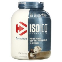 Dymatize ISO100 Hydrolyzed Whey 프로틴 프로테인 단백질 Isolate Cookies Cream 5 lb 2.3 kg