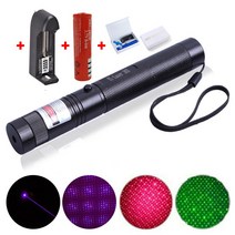 LED랜턴 10miles 레이저 포인터 펜 녹색 빨간색 보라색 빛 532nm lazer 하이킹 손전등 토치 vd 자기 방어 사냥 야외 조명, 303 - 자주색