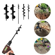 땅파는기계 항타기 엔진 동력 굴삭기 구굴기 그라운드 드릴 정원 토양 풀기 야채 파기 매직 도구 스크류, 01 4cmx22cm