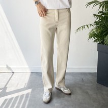 데일트 남자 와이드 롱 크림진