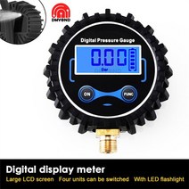 압력 게이지 에어 유압 수압 측정기 타이어 인플레이션 건용 14 200psi 디지털 디스플레이 미터 타이어 인플레이션 건용 디지털 디스플레이 미터, 주도