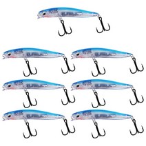 [QISHENG] 싱킹 미노우 미끼 펜슬 미끼 투인원 하드베이트 낚시 7개입 세트, 7.5cm/8g, TM-7#