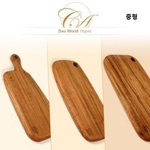감성 천연 다오나무 통나무 원목 향균 양면 보드 도마 접시 플레이트 (중)