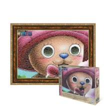 퍼즐피플 원피스 직소퍼즐 1000 2000피스, 모자이크 쵸파 1000P 액자포함(엔틱골드), 1000p